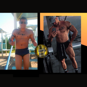 GHDROL antes e depois — ganho de massa muscular na academia