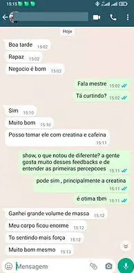 Depoimento WhatsApp GHDROL: grande volume de massa